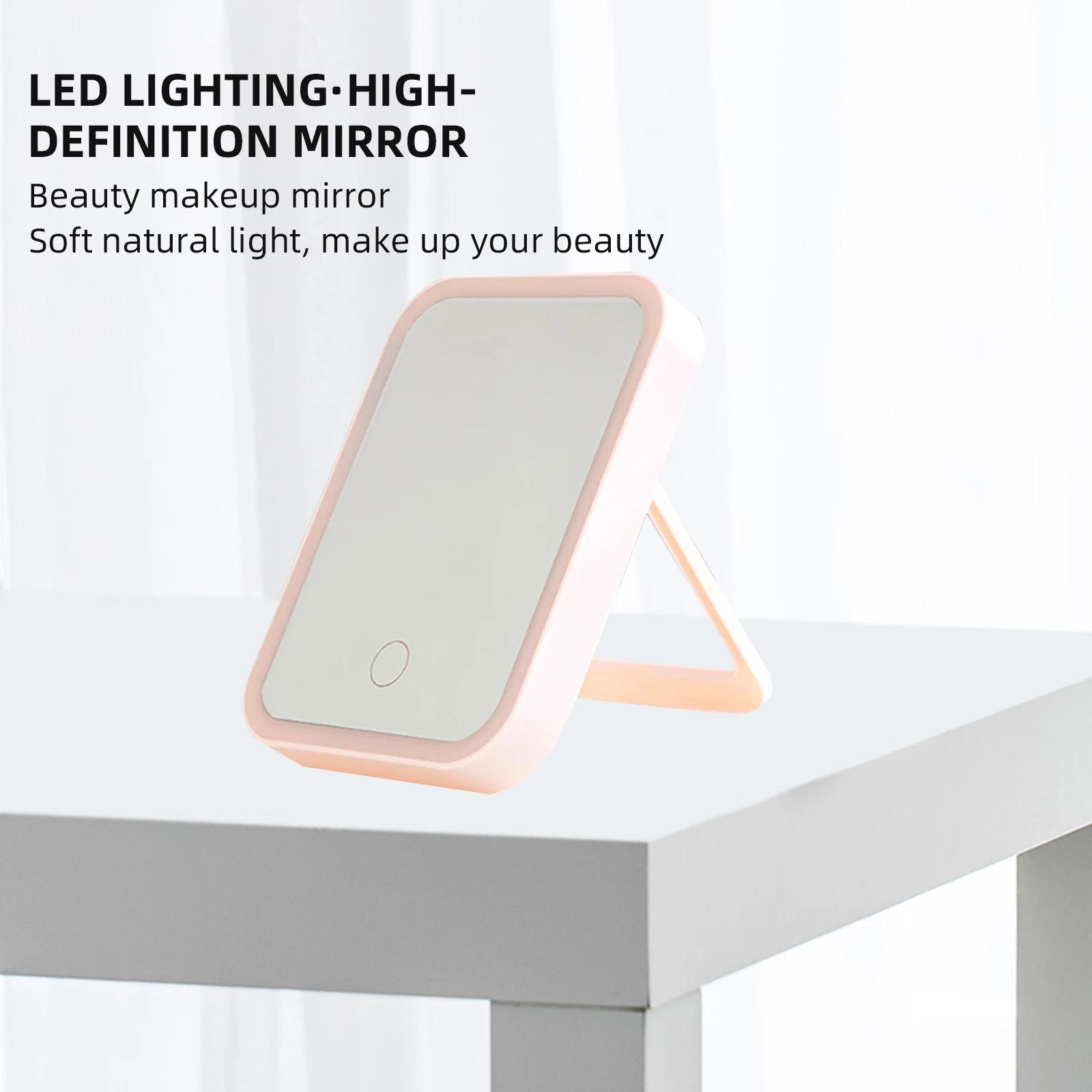Складное зеркало для макияжа со светодиодной подсветкой и Usb-зарядкой | Красота