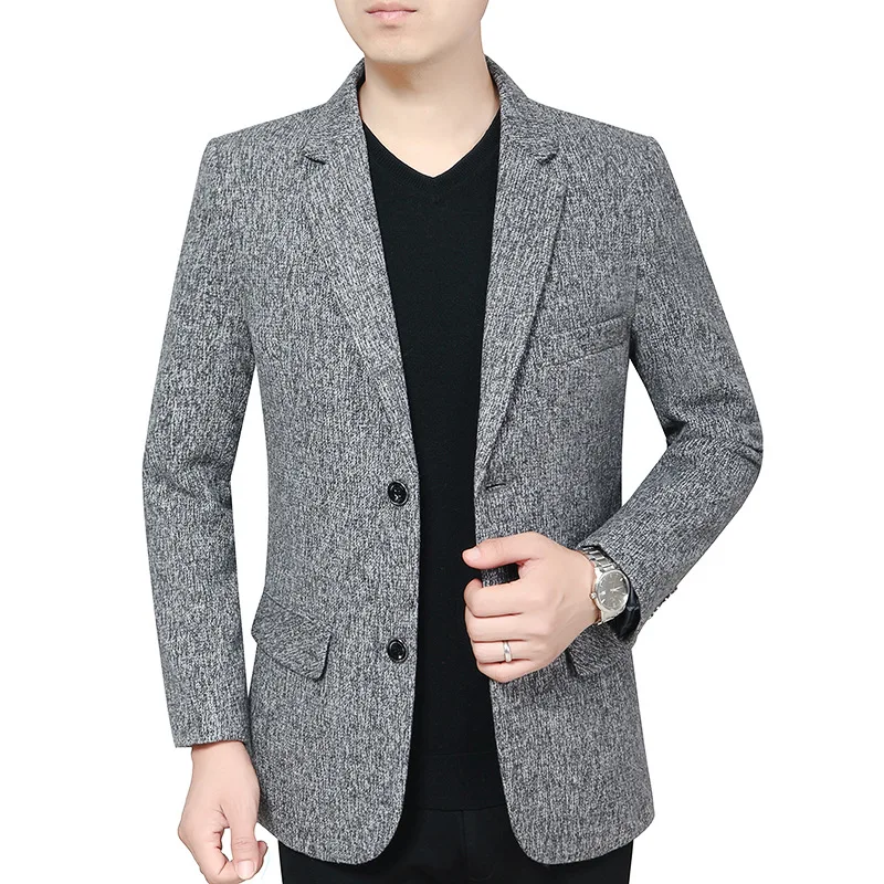 

Fall 2020 new men's leisure joker double leisure suit pure color blazer
