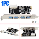 1 комплект Высокое качество 4 порта PCI-E карты Адаптеры PCI-E к USB 3,0 концентратор PCI Express карта расширения адаптер 5 Гбитс скорость