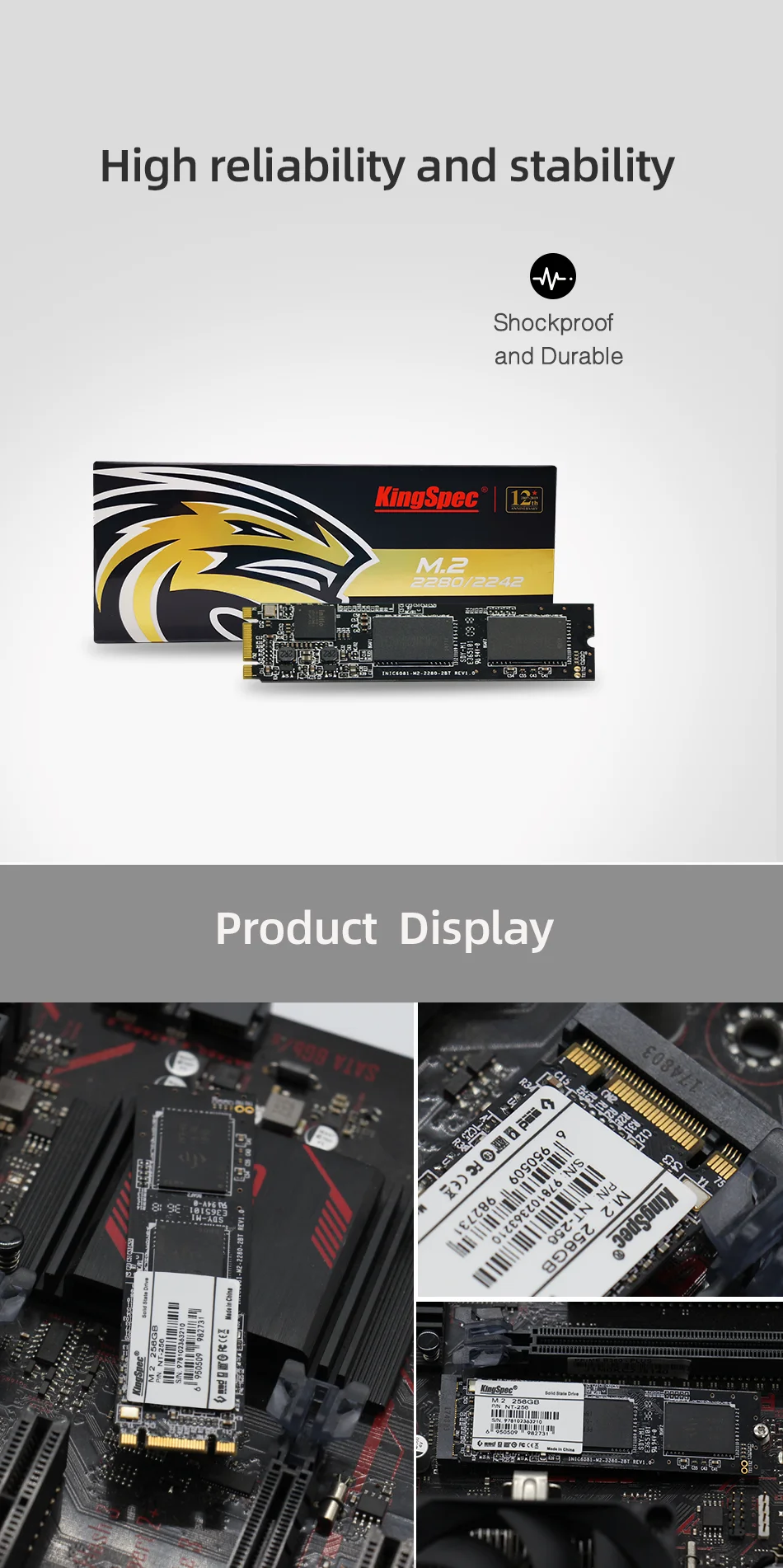 KingSpec M.2 SSD 64 ГБ 22*80 мм Внутренний SATA сигнал NGFF 2280 M2 SSD 256 Гб 960 ГБ жесткий диск диско для ноутбука/настольного компьютера/ПК