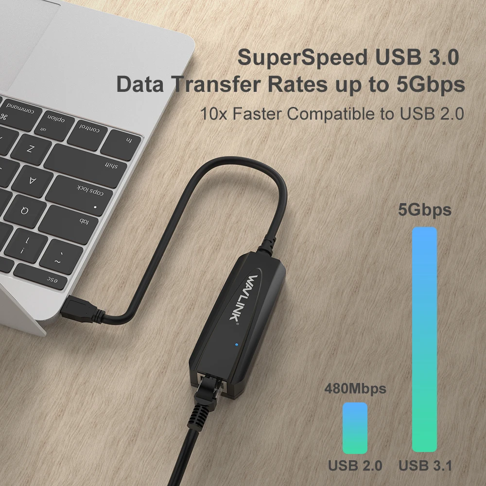 Адаптер Wavlink USB Gigabit Ethernet 3 0 концентратор Тип C сетевая карта к RJ45 Lan для Xiaomi Mi Box Macbook