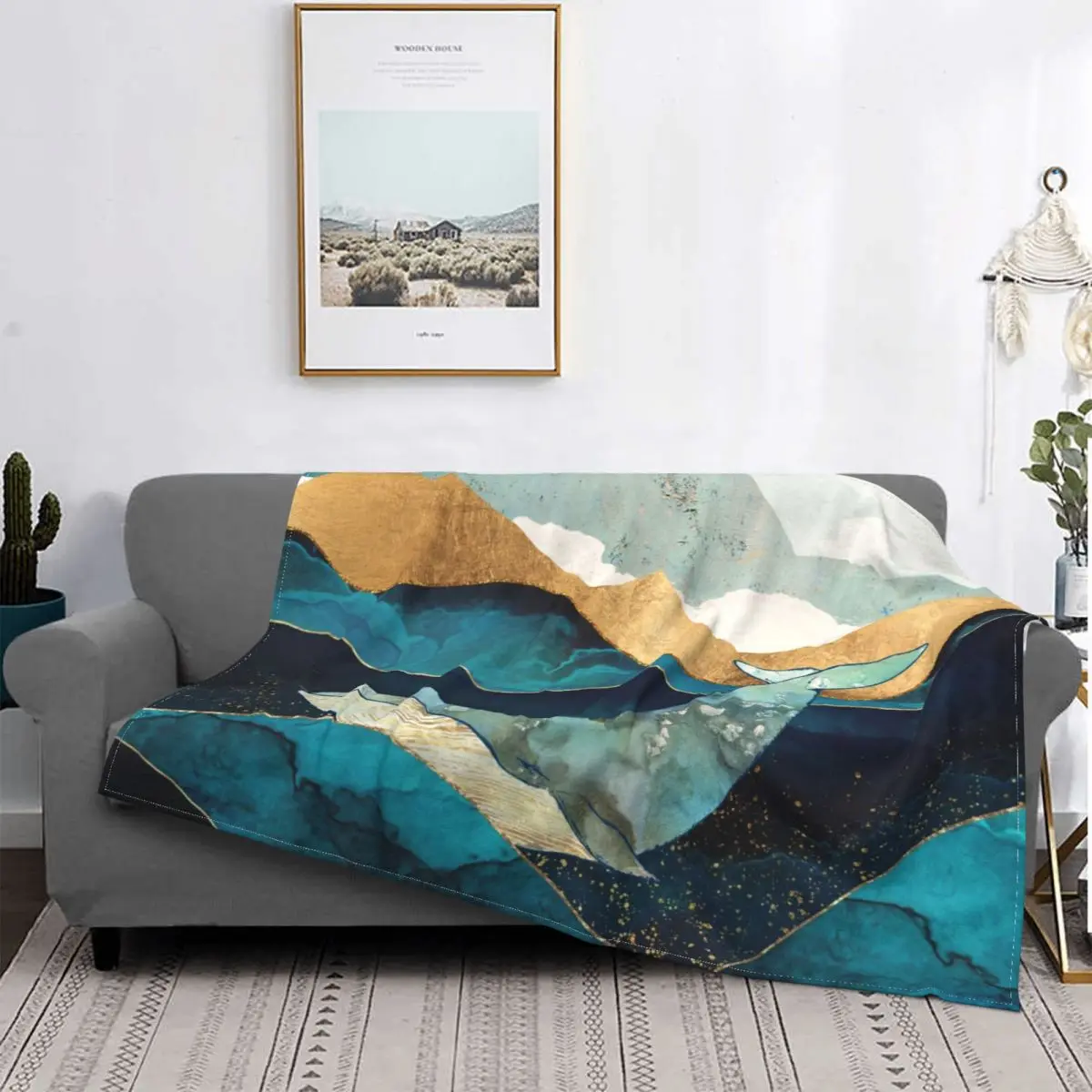 

Blue Whale Camping Blankets Fleece Autumn/Winter Hills Nature Breathable Ultra-Soft Throw Blanket for Sofa Couch Bedspread