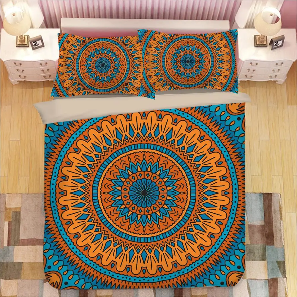 

3D Bohemia Print Bedding Set Duvet Covers Pillowcases One Piece Comforter Bedding Sets Bedclothes Bed Linen