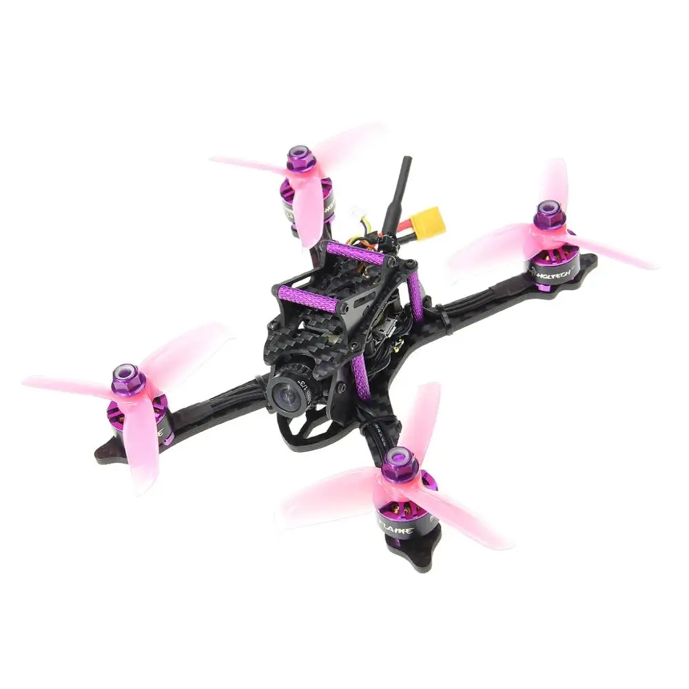 Purple PNP HGLRC XJB145 FPV BNF гоночный Дрон 145 мм комплект из углеродного волокна для рамы OSD F4 Контроллер полета 1407 3600KV бесщеточный двигатель 28A 4в1 ESC - Цвет: Purple PNP