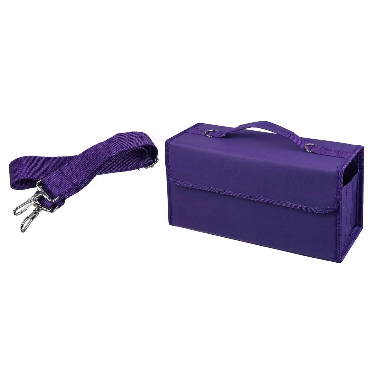 

80 Slots Pencil Bags Large Capacity Folding Marker Pen Case Multi-Layer Art Markers Pens Carrying Storage Case Holder Bag