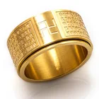 Уникальные кольца для мужчин и женщин, золотого и серебряного цвета, кольцо Будды с уплотнением, вращающееся сердце, рандомное кольцо в стиле хип-хоп, панк, для мотоцикла, вечеринки, кольцо для церкви