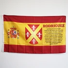 Флаг Испании с гербом Испании, Фамилия Родригес Heraldry 100D полиэстер 3x5 футов 90x150 см Баннер с латунными Люверсами