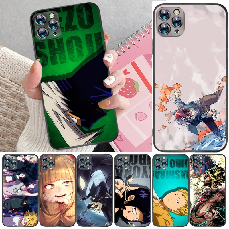 

My Hero Academia Tomura Boku Dabi Shigaraki Todoroki Shouto Bakugou Katsuki Phone Case For iPhone XR XS Max Cases Funda Coque