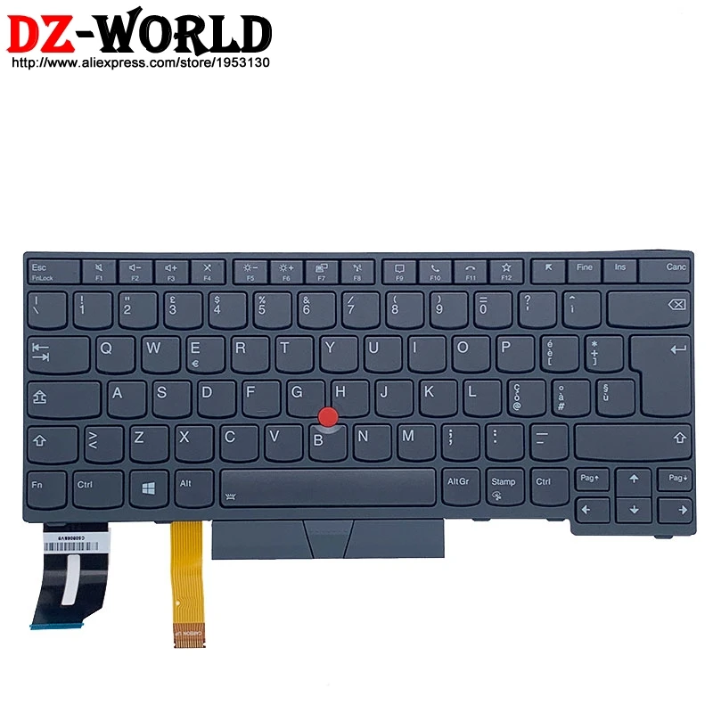 

Новая Оригинальная серая IT итальянская клавиатура с подсветкой для ноутбука Lenovo Thinkpad T14 P14S Gen1 Gen2 5N21B08393 5N21B08356