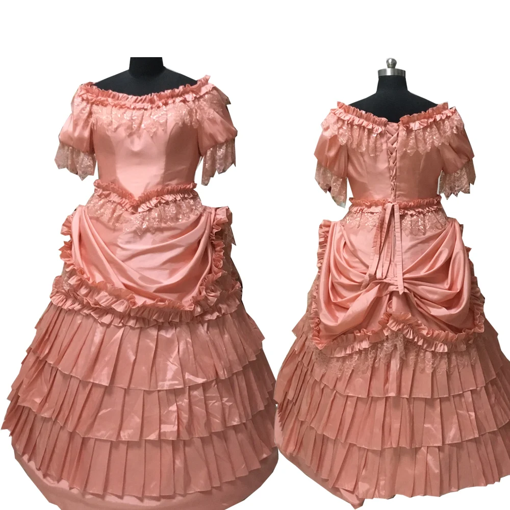 2020 New pink victorian Halloween Cosplay dress Colonial Georgian Renaissance Gothic Historical D-552 |