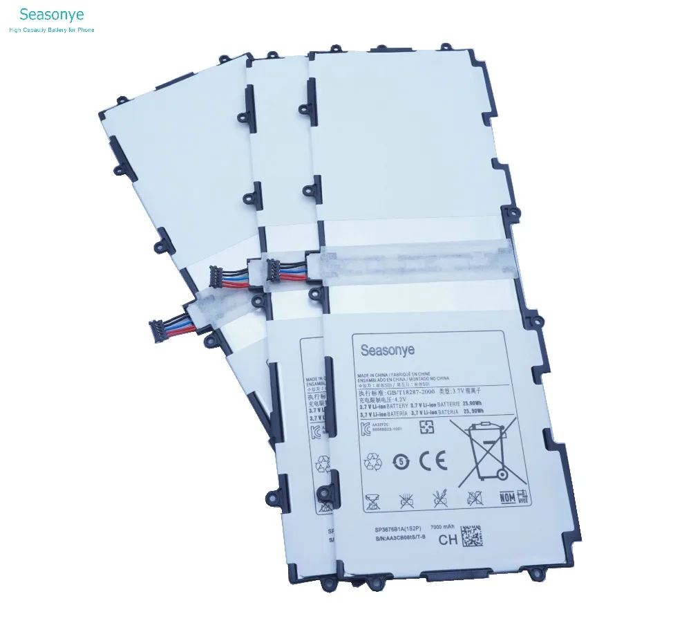 Seasonye 3 шт./лот 7000 мАч 10 1 Вт ч SP3676B1A(1S2P) Сменный аккумулятор для Samsung Galaxy Tablet Tab 2 Note 8. 0