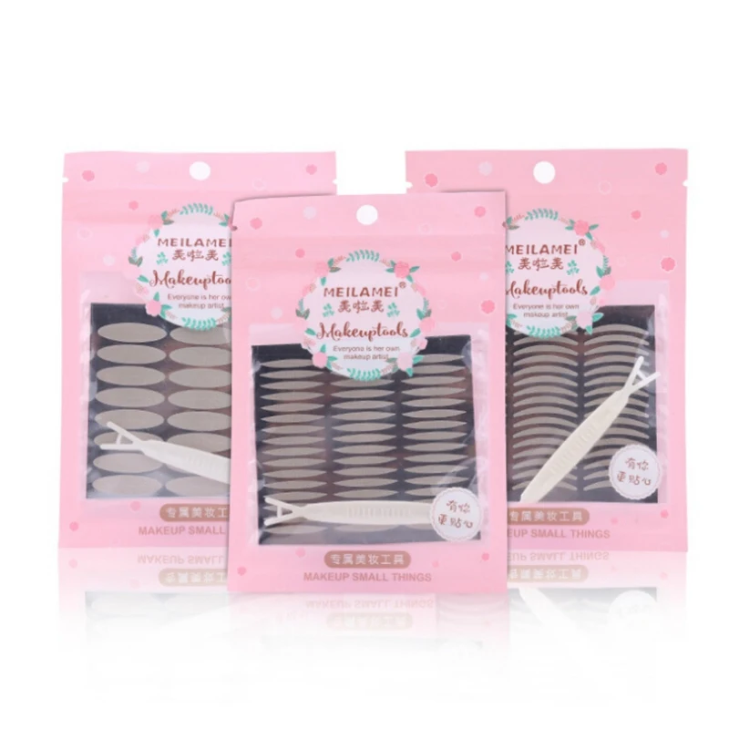 72 шт. невидимые двойные складные Стикеры для век кружевное волокно макияжа узкие