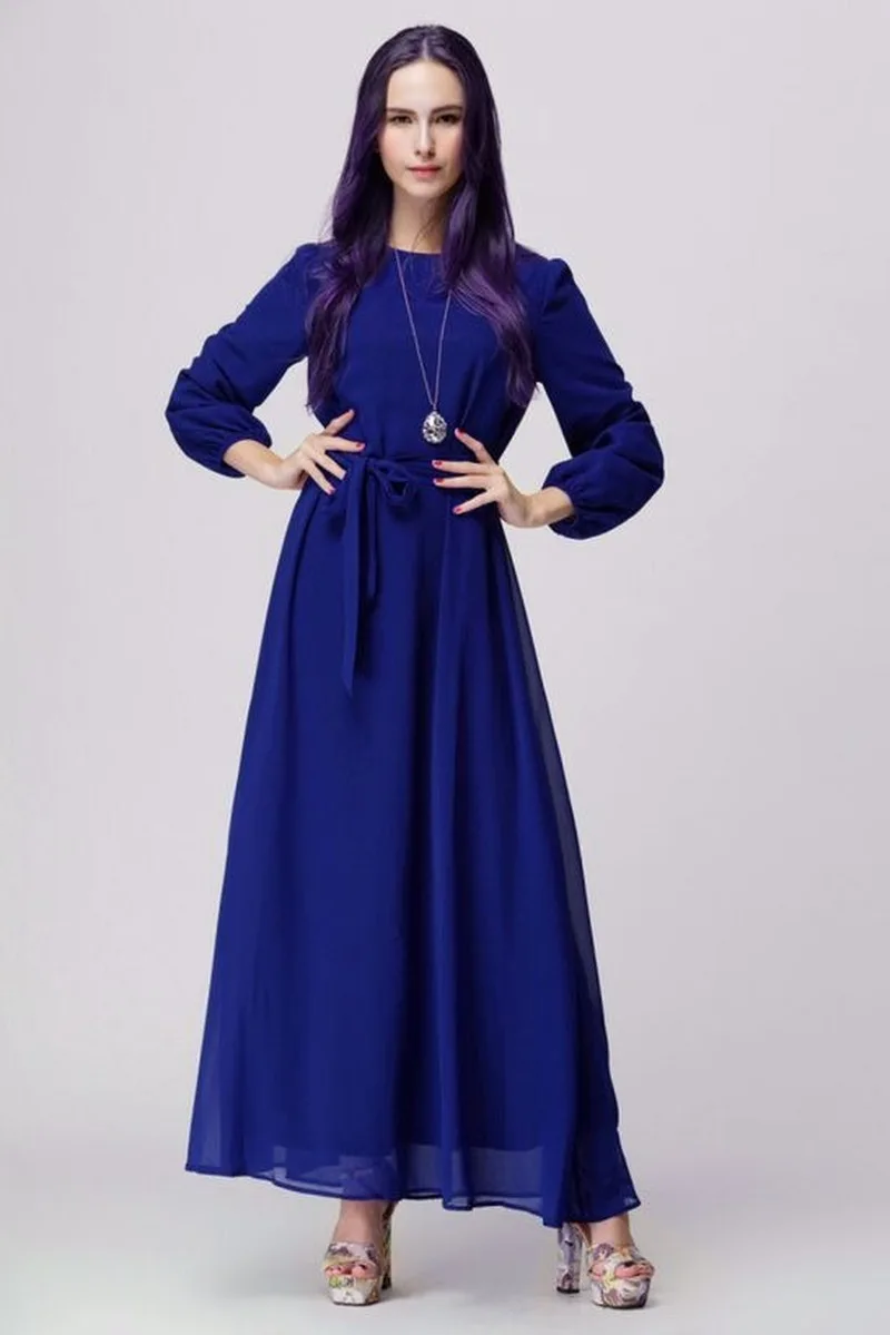 Мусульманское платье-абайя Женский трапециевидный хиджаб на шнуровке Средний