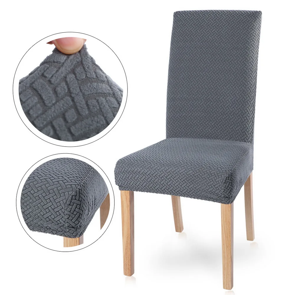 

1 Dining Chair Cover Spandex Jacquard Kitchen Dining Room Chair Slipcover Protector Case for Chair Seat Elastic Stretch
