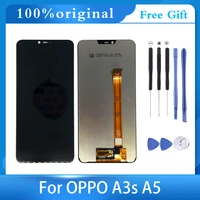 6 2 original aaa quality lcd for oppo a5 lcd with frame display screen for oppo a3s lcd with frame display screen assembly