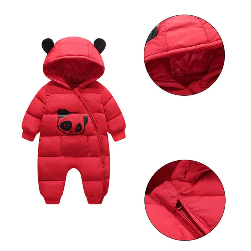 2019 Snowsuit Baby clothes Snow wear Cotton Padded One Piece Warm Outerwear Overalls Romper Kids Winter Jumpsuit Newborn Parkas | Детская