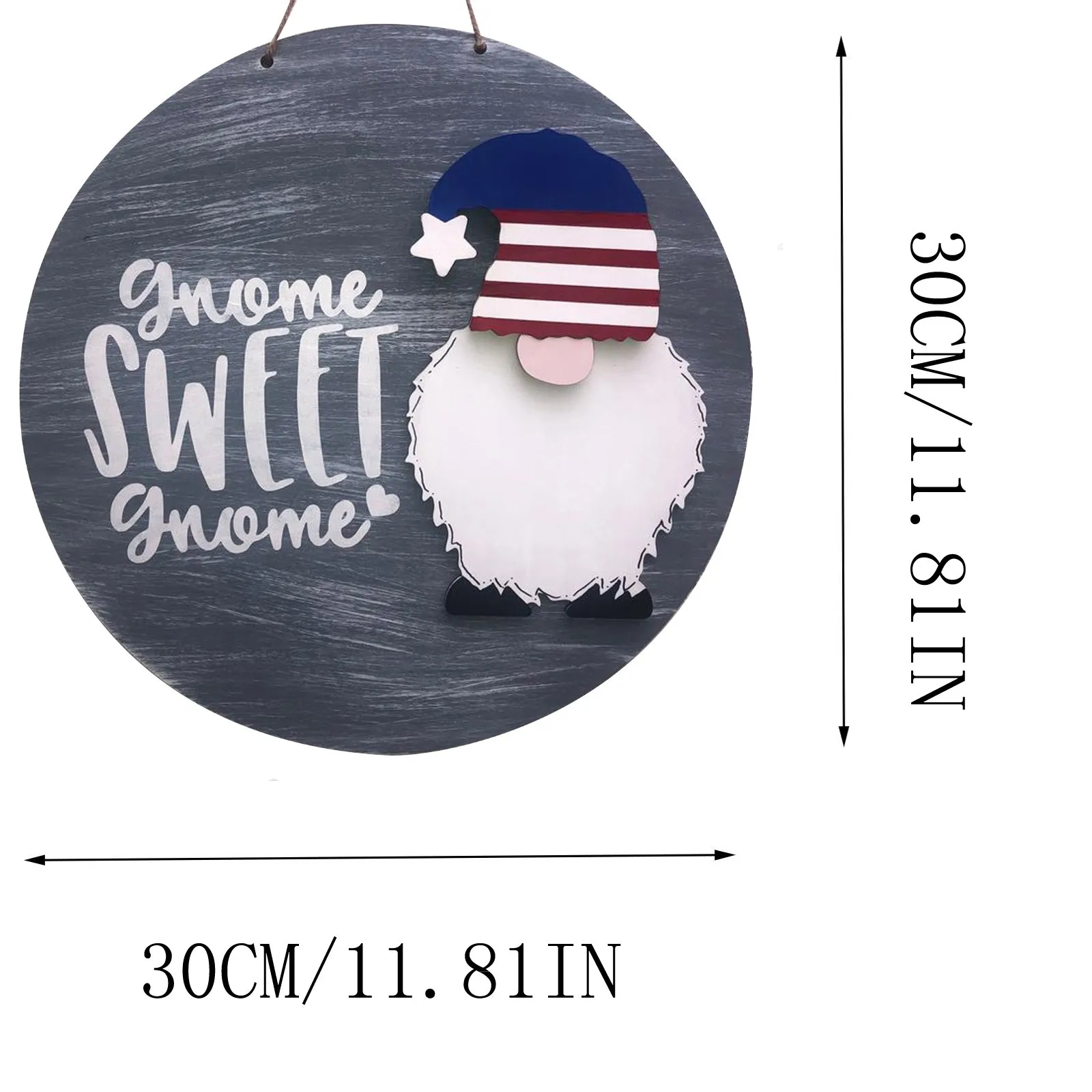 

Gnome Door Hanger Seasonal Welcome Sign with Interchangeable Holiday Pieces for Front Door Porch Hanging Handmade Hoggard#G30