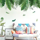 Растение из тропического леса стикер на стену зеленый банан бамбуковый лист струйные наклейки на стену домашний интерьер детской комнаты наклейки на стену