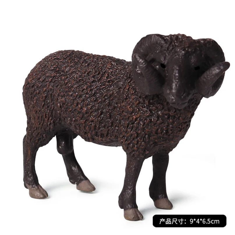 Детская модель твердого статического дикого животного альпака коза овечка ранчо