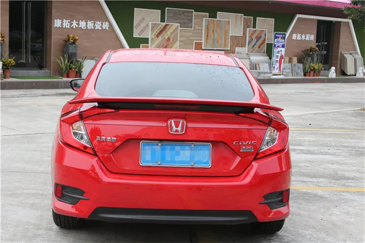 Для HONDA Civic спойлер 2016 2018 civic с светильник высокого качества ABS Материал заднее