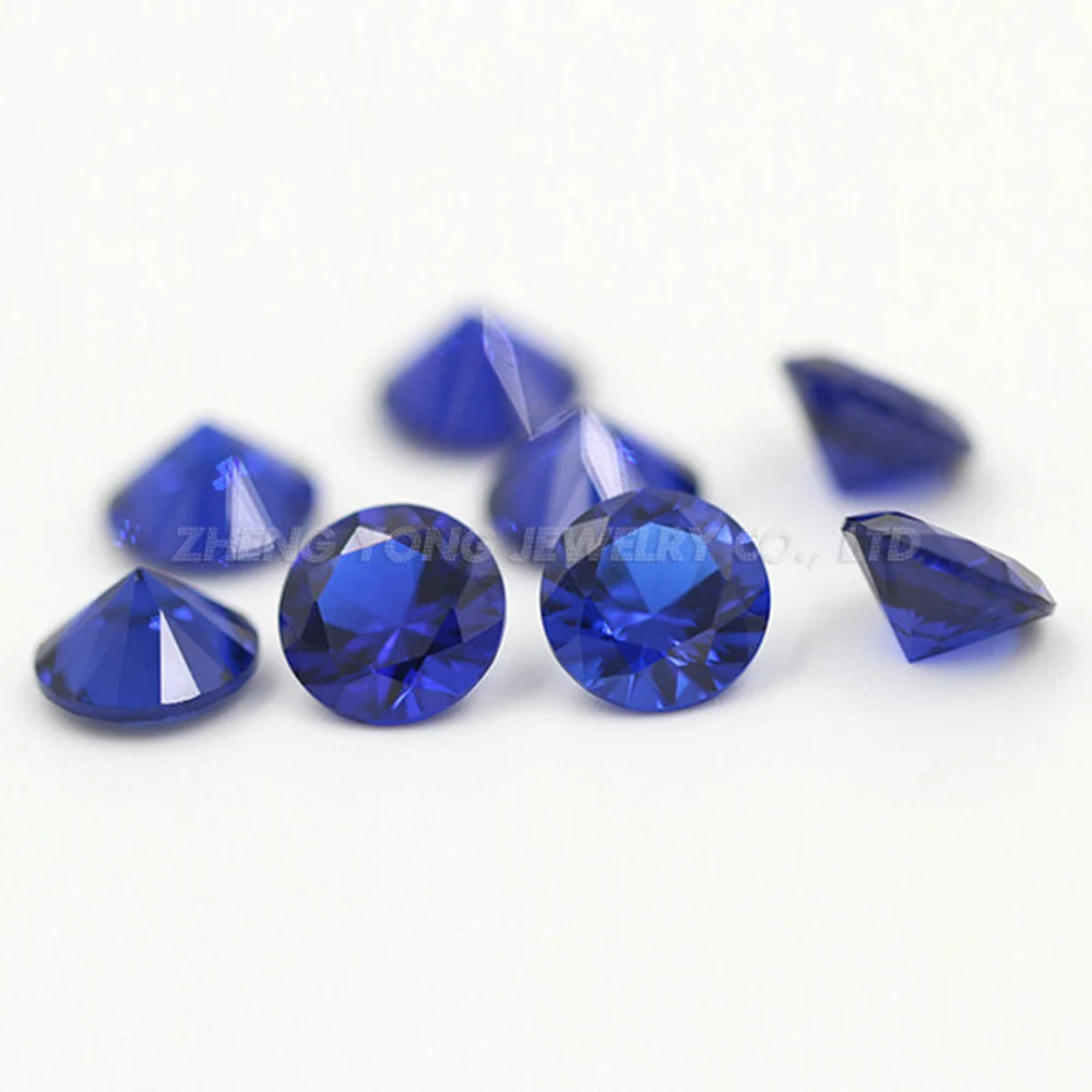 wholesale price high quality round brilliant cut burman blue #112 synthetic Spinel gemstones | Украшения и аксессуары