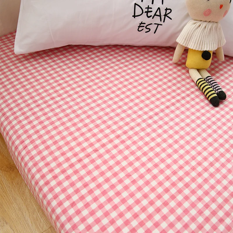 

Простыня из 100% хлопка в клетку, натяжная простыня из чистого хлопка, Комплект постельного белья, простыня большого размера на заказ