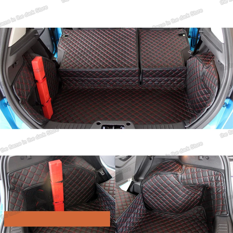 

Leather Car Trunk Mat Cargo Liner for ford fiesta 2008 2009 2010 2011 2012 2013 2014 2015 2016 2017 rear boot cover seat WT