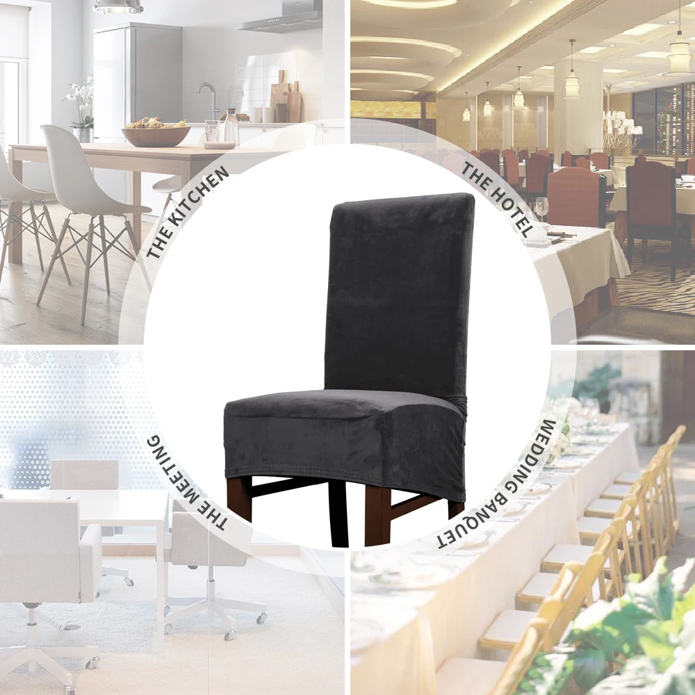 1 шт XL размер Съемный стрейч сплошной цвет чехлы для стульев мягкая Лисий ворс