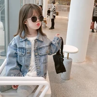 miembro girl solid denim jacket suits for spring and autumn girls parka coat jackets kids clothes outerwear childrens coats