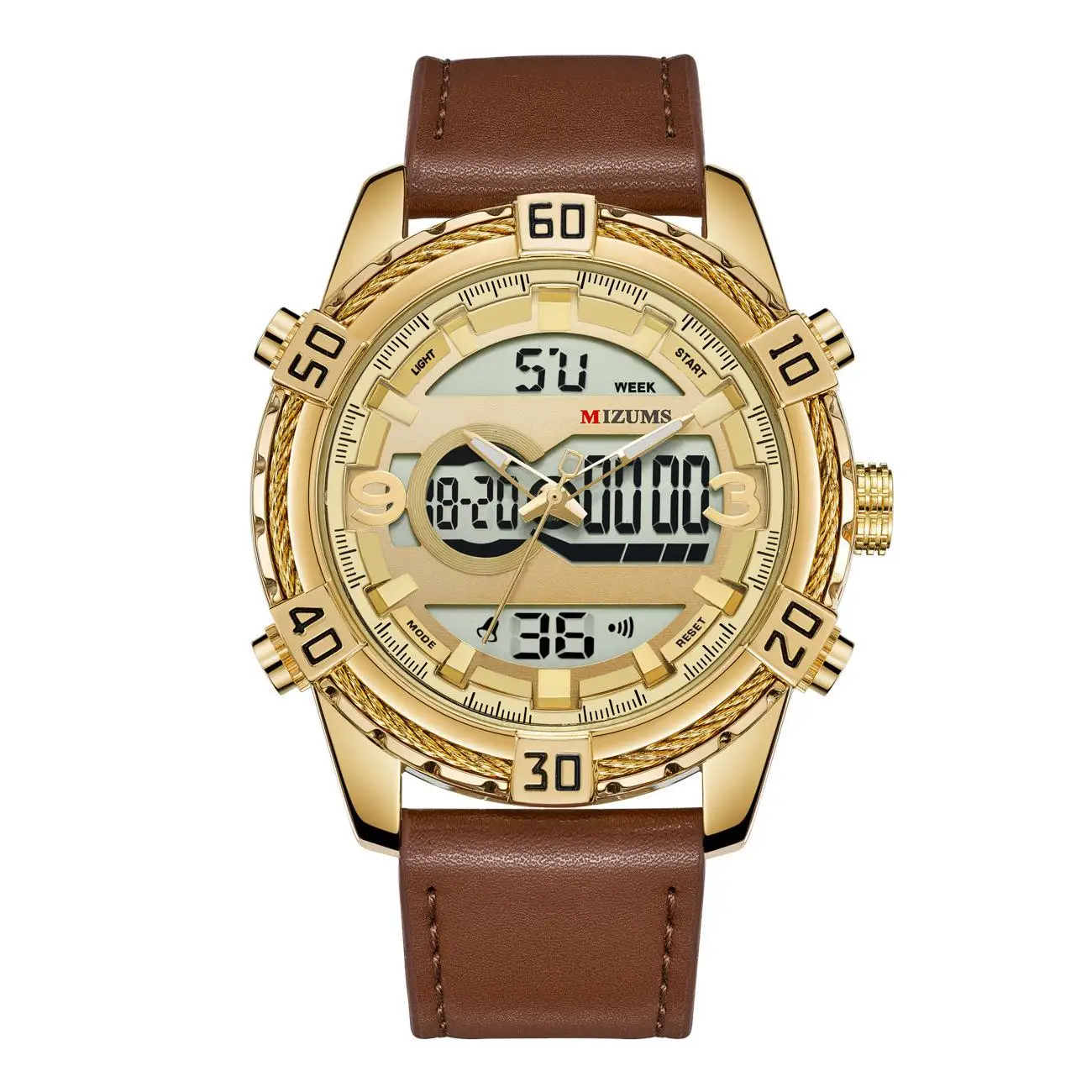 

2021 Student Sports Watch New Concept Men's Watch Waterproof Watch Sports Men's Watch Watch Dual Movement Belt Men's Watch