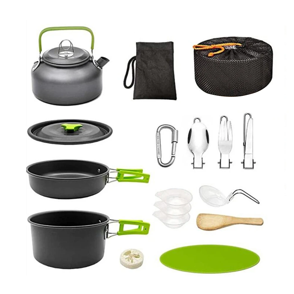 

Набор посуды для кемпинга, походный горшок для пикника, котелок для супа, половник, чаша, ложка, разделочная доска, оборудование для пикника