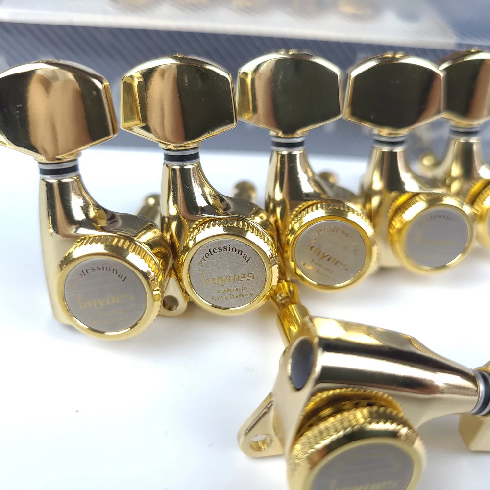 1 set gitarre locking tuners elektrische gitarre mechaniken mechaniken schloss string tuning pflöcke gold 【made in korea】 free gl