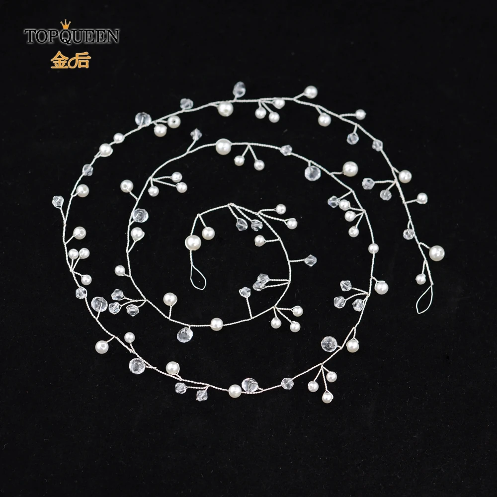 TOPQUEEN винтажный свадебный головной убор свадебная лоза для волос 100% ручная работа
