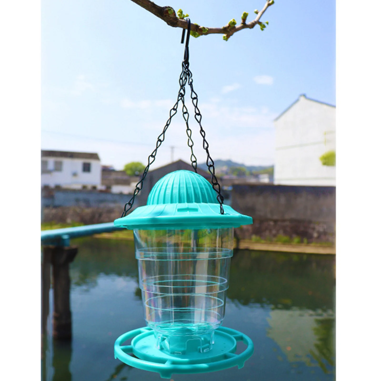 Кормушка для птиц с крючком подвесное украшение сада двора крышей |