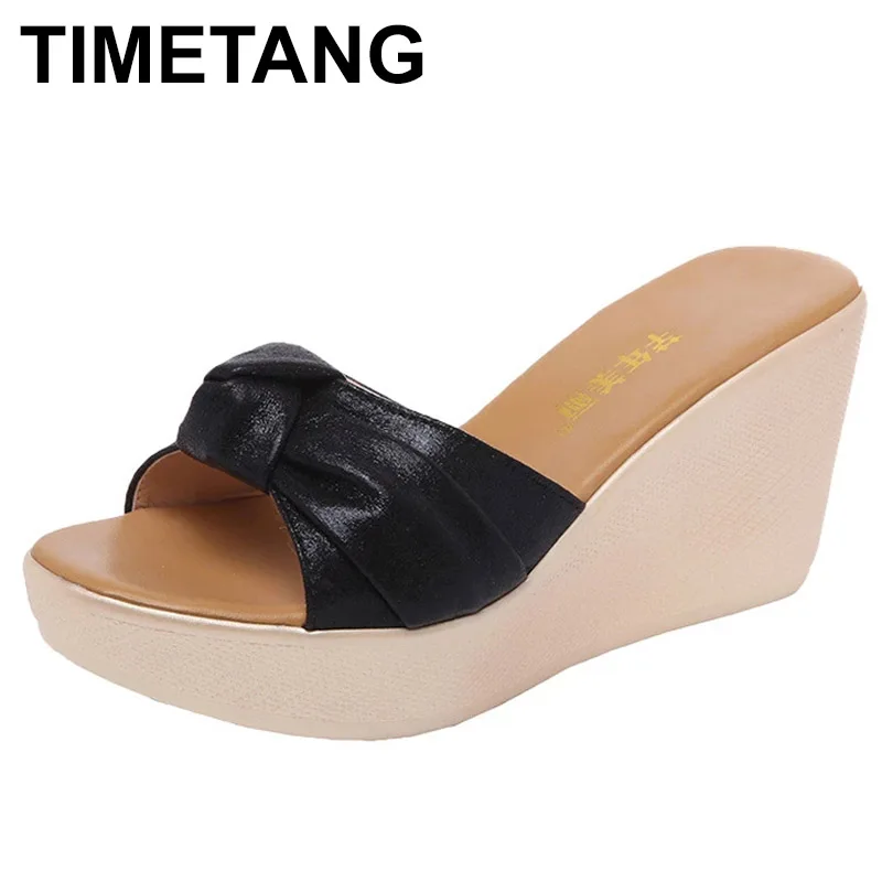 Женские шлепанцы на танкетке с открытым носком большие размеры 32-43 | Обувь