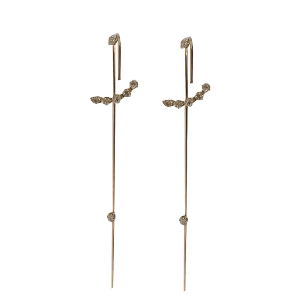 Серьги-гвоздики с крючком на гусеничном ходу 2 шт. | Украшения и аксессуары