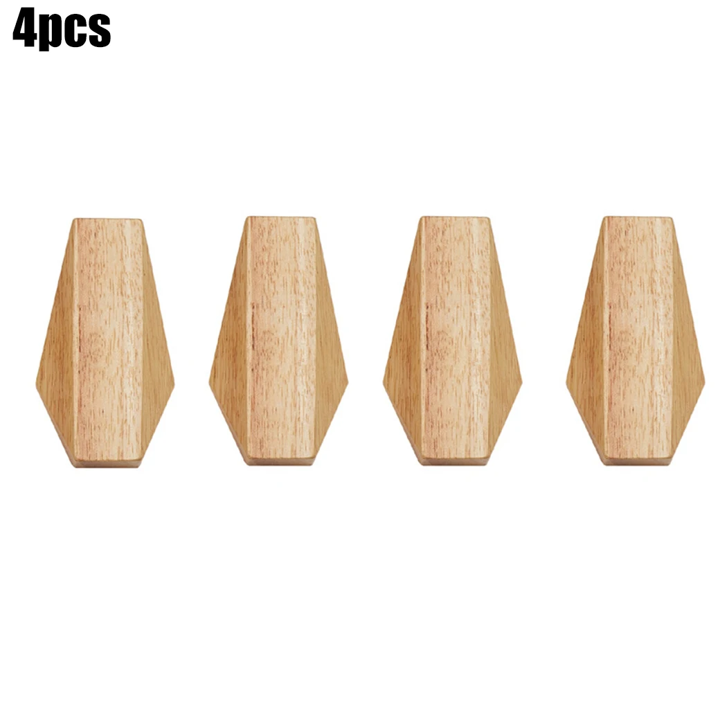 

11*6*2cm Wooden Hook 4 Pcs Bathroom Coat Hanger Hook Peg Pegs Rack Hoos