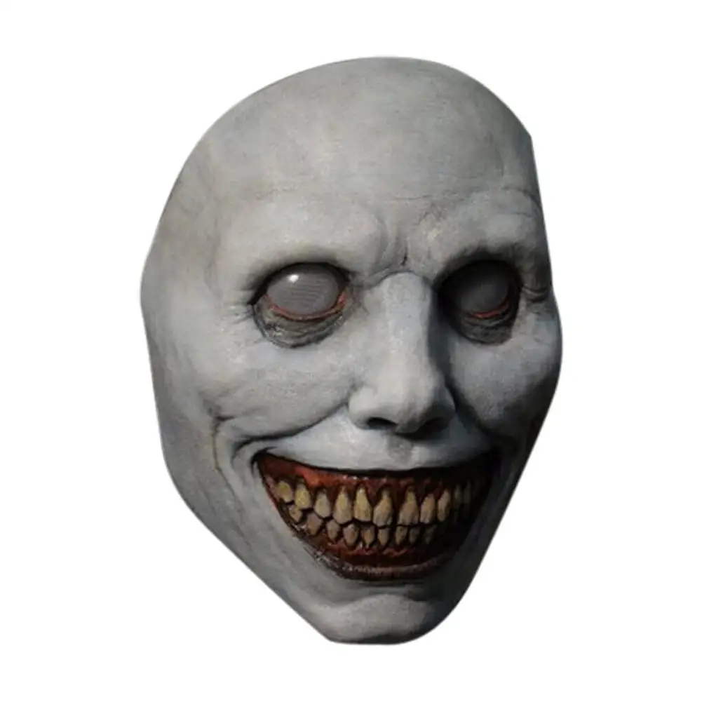 

Creepy Halloween Face Cover Grinning Demon Scary Cosplay Halloween Headgear Clown Prop Cosplay Costume Party Decoration