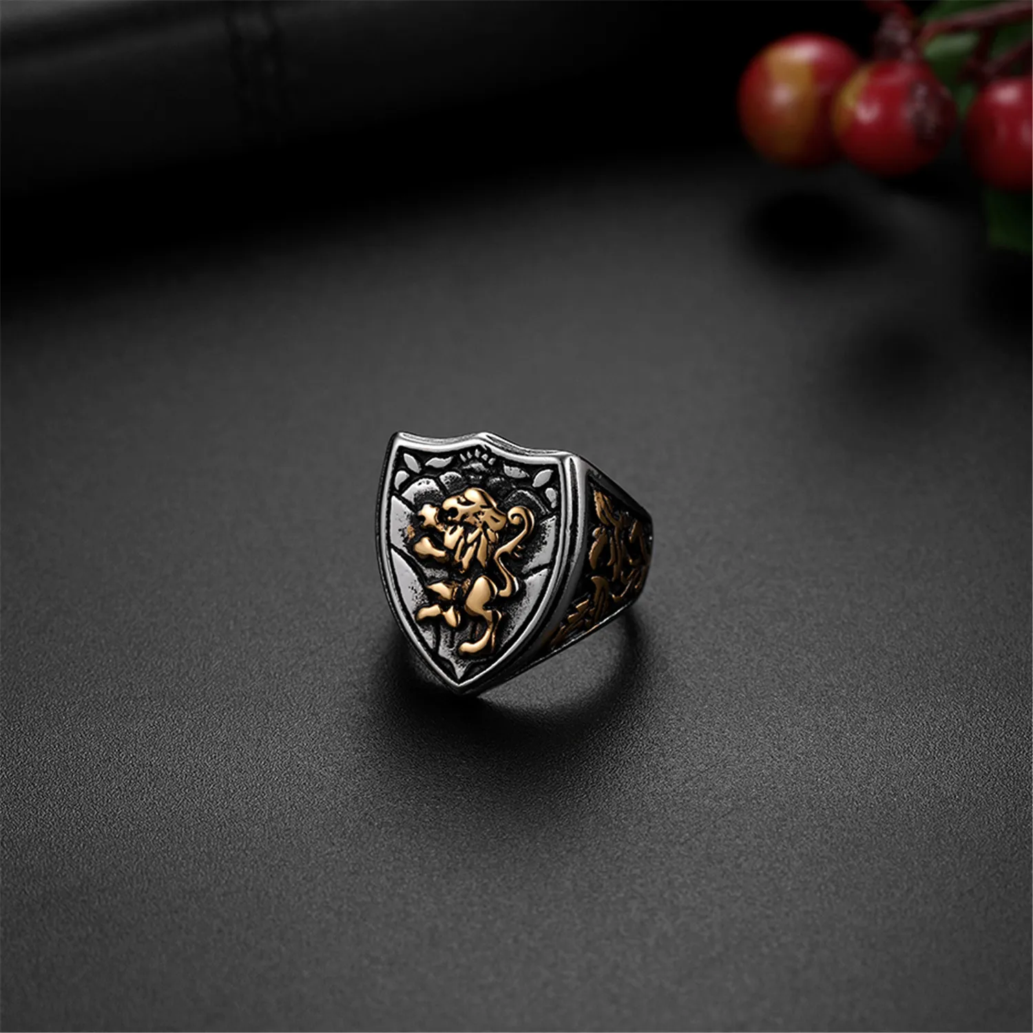 Мужское кольцо BONISKISS Крутое готическое в форме льва из нержавеющей стали с