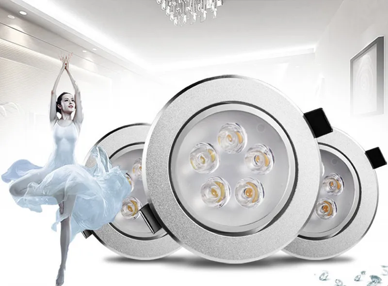 9W 15W 21W Led Ceiling Lamp Recessed LED Downlight Dimmable 220V110V Warm / Pure/Cold White Round Led Spot Light Indoor lighting
