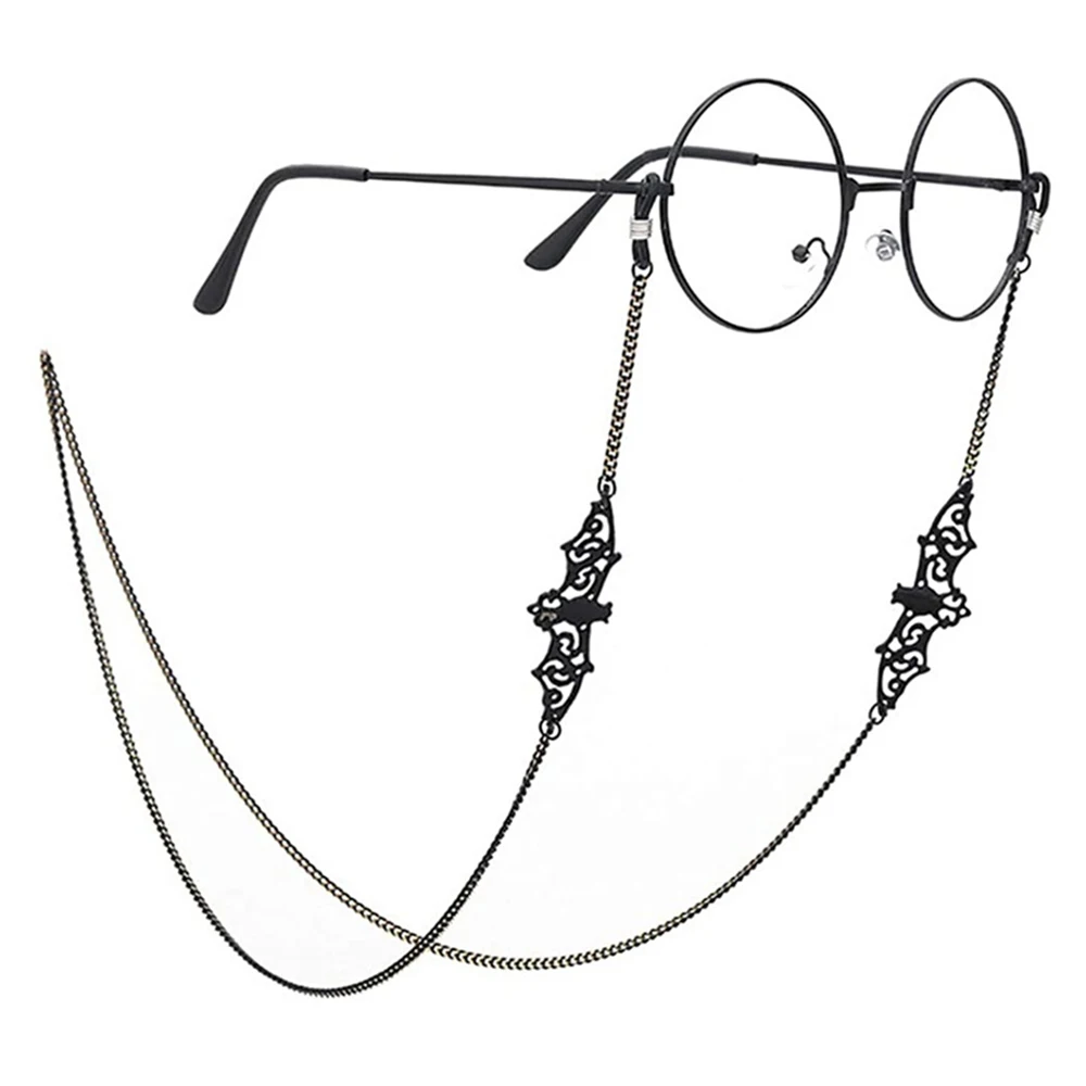 

Retro Black Bat Sunglass Chains Lanyards Eyewear Accessories Sunglasses Reading Glasses Strap Cord Glasses Hanging Rope