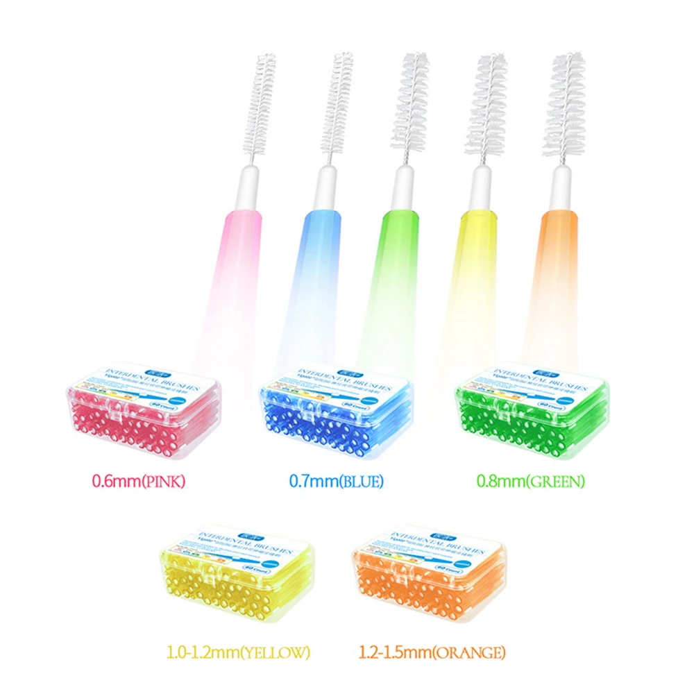 

0.6-1.5mm Interdental Brush Cleaning Between Teeth Oral Care Toothpick Dental Tool Floss Orthodontic I Shape Tooth Brush