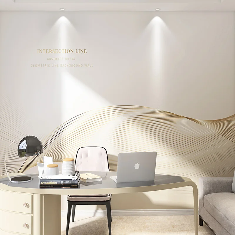 Роскошный фон для телевизора в скандинавском стиле настенная роспись золотой