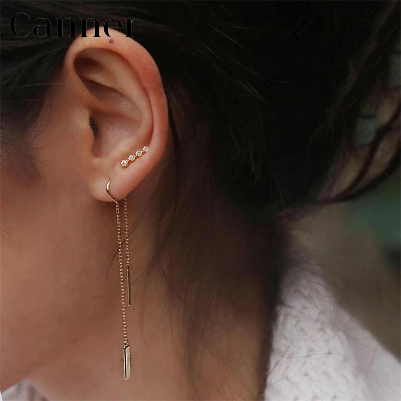 Женские серьги-гвоздики из серебра 925 пробы с кристаллами | Украшения и