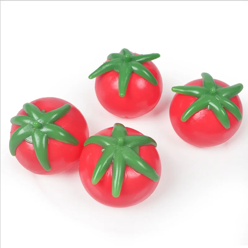 

Office Antistress Polies Toy Squishies Tomato Balls Reduce Pressure Fidget Toys Stress Ball Great Squeeze Stress-Relieving Toy