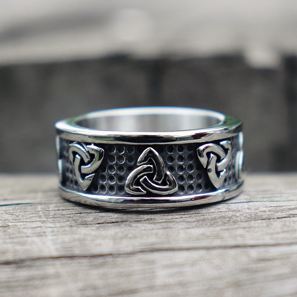Мужское обручальное кольцо Viking Celtic роскошное с трехмерной поверхностью