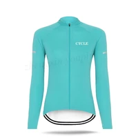 long sleeve cycling jersey bicycle clothes lady team uniform training spring autumn ride sports clothing