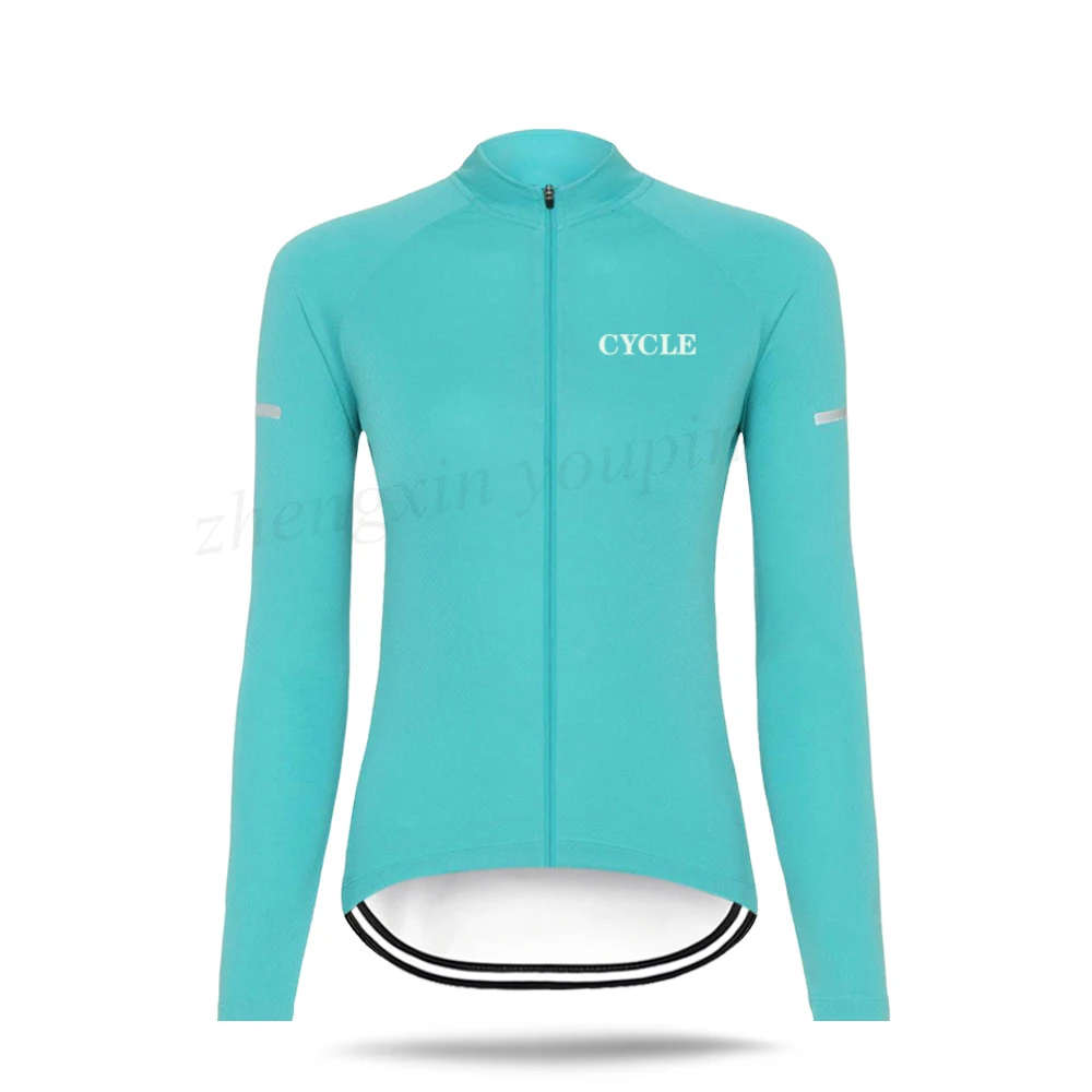 Велосипедная Джерси с длинным рукавом велосипедная одежда Женская командная
