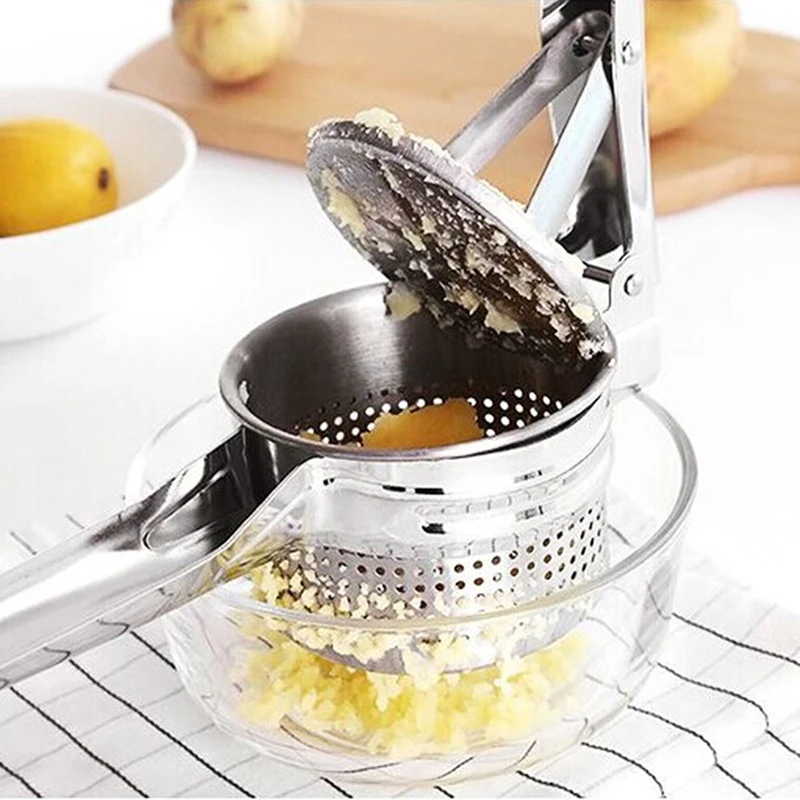 

Hot New Stainless Steel Potato Fruit And Vegetable Juicer Garlic Press Kitchen Accessories
