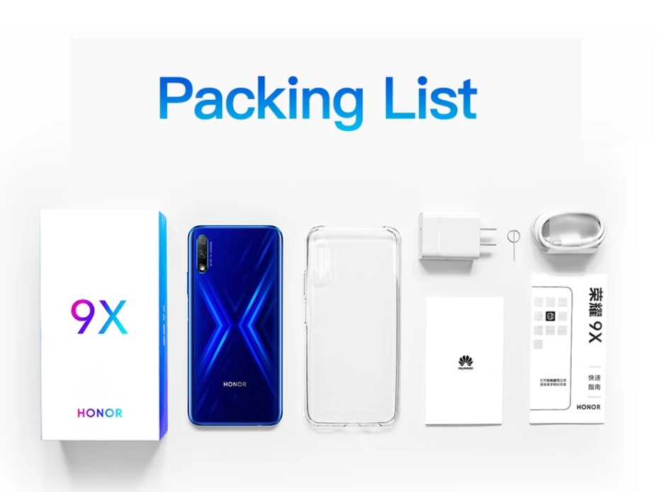 Honor 9X смартфон Kirin 810 Octa Core 6,59 дюймов полный экран 48MP 3 камеры 4000 мАч GPU Turbo мобильный телефон